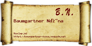 Baumgartner Nóna névjegykártya